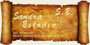 Sandra Bilović vizit kartica